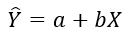 The simple regression equation.